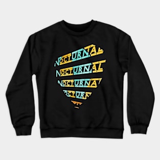 Nocturnal yellow and blue design home accessories, apparel Crewneck Sweatshirt